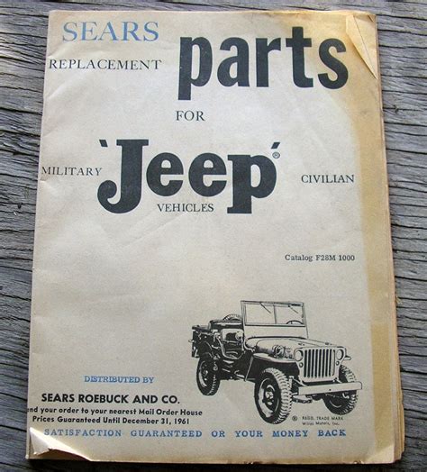 These <b>parts</b> are according to need of the persons living in it. . Old jeep parts catalog